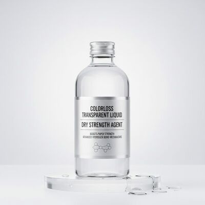 Giá tốt. Chất tăng cường độ khô dạng lỏng trong suốt không màu với tính ion lưỡng tính để cải thiện độ bền kéo và độ bền nổ cho giấy trực tuyến