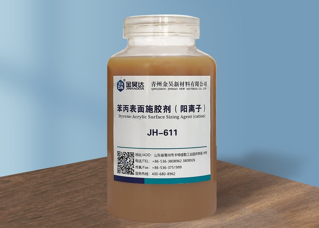 ​Một lượng nhỏ keo có tác dụng chống nước là chất định cỡ bề mặt acrylic cation Styrene tốt JH-611