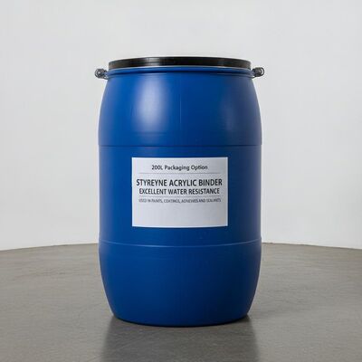 Giá tốt. 200L Tùy chọn bao bì Styrene Acrylic Binder Khả năng chống nước tuyệt vời Được sử dụng trong sơn Lớp phủ Nhôm và chất niêm phong trực tuyến