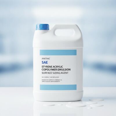 Giá tốt. Anionic SAE Styrene Acrylic Copolymer Emulsion Surface Sizing Agent không cần thời gian khắc phục để tăng cường sức mạnh bề mặt và cải thiện độ mịn trực tuyến